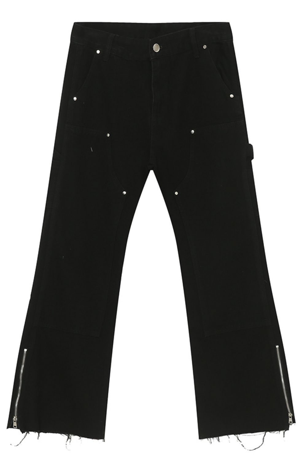 Men's Raw Hem Bootcut Jeans with Zip-Up Sides - Damned Threads